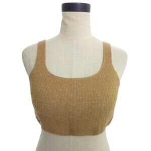 Everlane Cozy Caramel Brown Tan Crop Tank Top XS